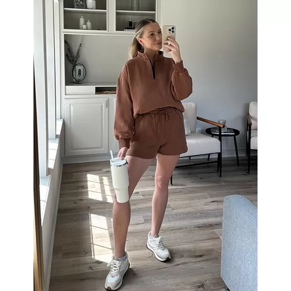 Flygo Womens Oversized Half Zip Pullover Long Sleeve Sweatshirt Quarter Zip Hoodie Trendy Fall Fashion Y2K Clothes Teen Girls