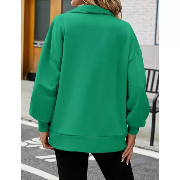 Flygo Womens Oversized Half Zip Pullover Long Sleeve Sweatshirt Quarter Zip Hoodie Trendy Fall Fashion Y2K Clothes Teen Girls