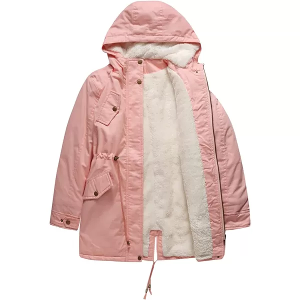 Flygo Women's Winter Fleece Sherpa Lined Hooded Parka Jacket Warm Coat with Pockets