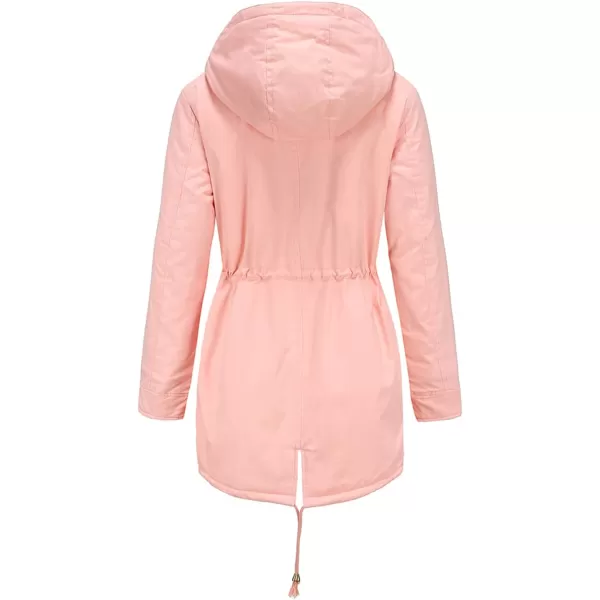 Flygo Women's Winter Fleece Sherpa Lined Hooded Parka Jacket Warm Coat with Pockets