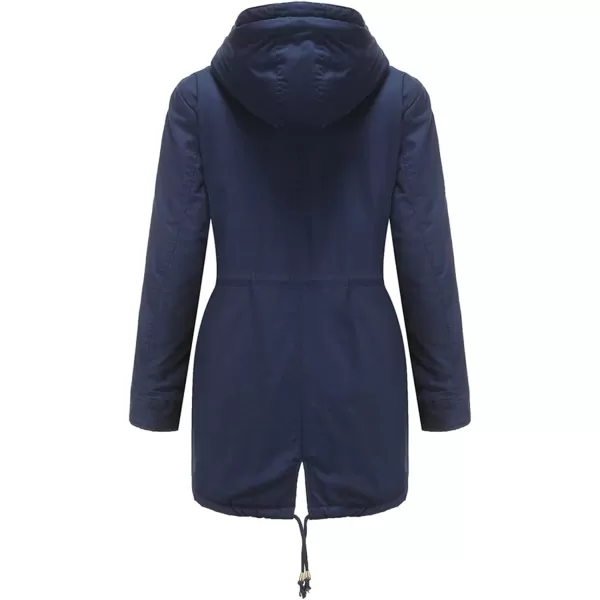 Flygo Women's Winter Fleece Sherpa Lined Hooded Parka Jacket Warm Coat with Pockets
