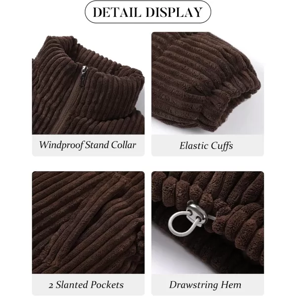 Flygo Corduroy Cropped Puffer Jacket Womens Winter Jackets Long Sleeve Down Puffer coat