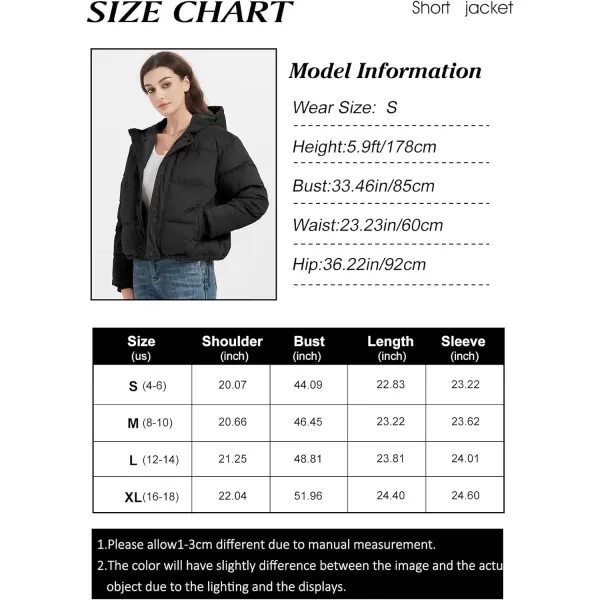 Flygo Corduroy Cropped Puffer Jacket Womens Winter Jackets Long Sleeve Down Puffer coat