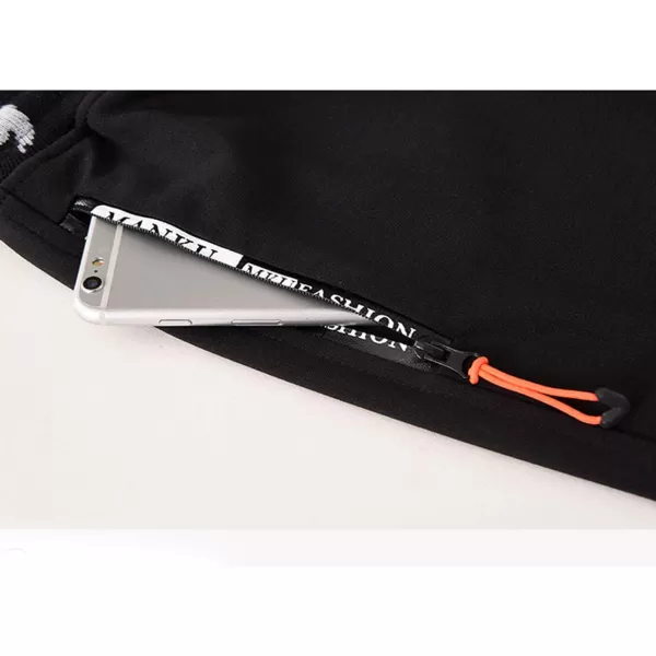 Flygo Men's Capri Joggers 3/4 Below Knee Workout Running Sports Sweat Shorts with Zipper Pockets