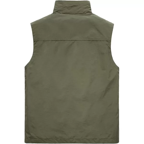 Flygo Men's Casual Lightweight Outdoor Work Safari Fishing Travel Photo Vest Multi Pockets