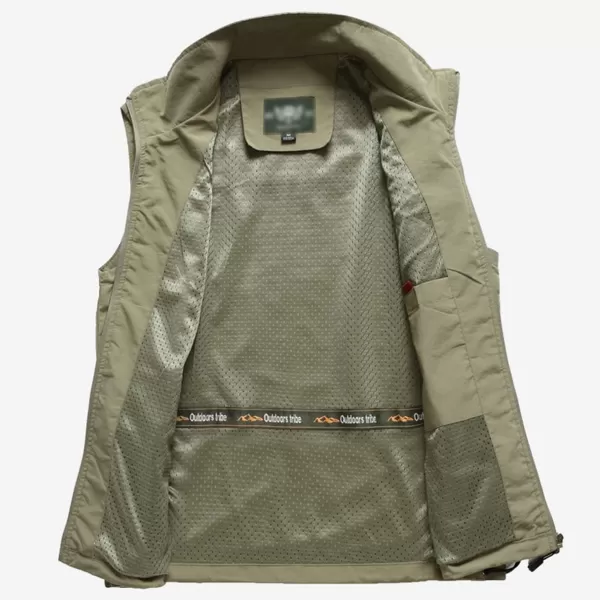 Flygo Men's Casual Lightweight Outdoor Work Safari Fishing Travel Photo Vest Multi Pockets