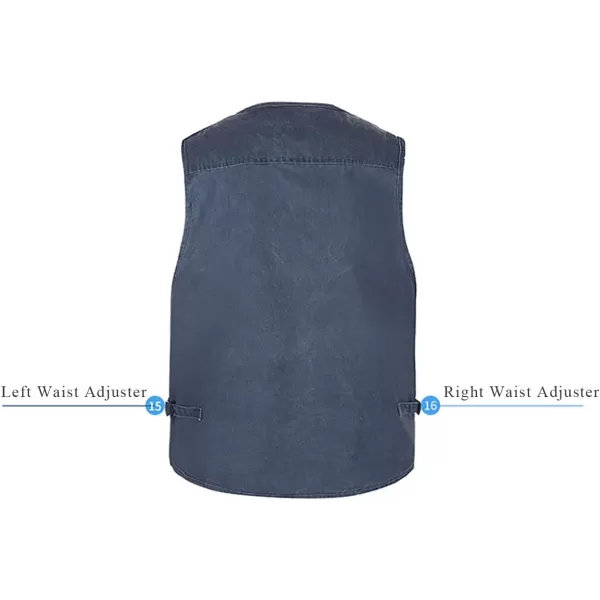 Flygo Men's Casual Multi Pockets Outdoor Work Utility Fishing Photo Journalist Vest
