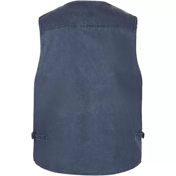 Flygo Men's Casual Multi Pockets Outdoor Work Utility Fishing Photo Journalist Vest