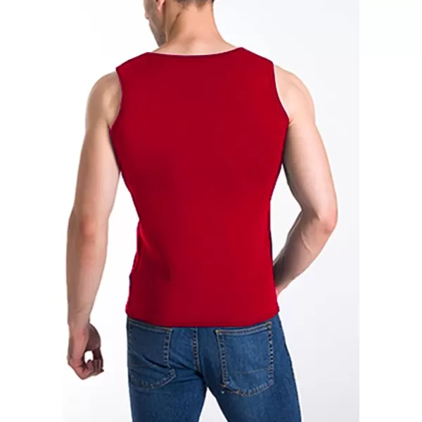 Flygo Mens Cotton Winter Warm Thermal Tank Top Fleece Lined Underwear Sleeveless Vest