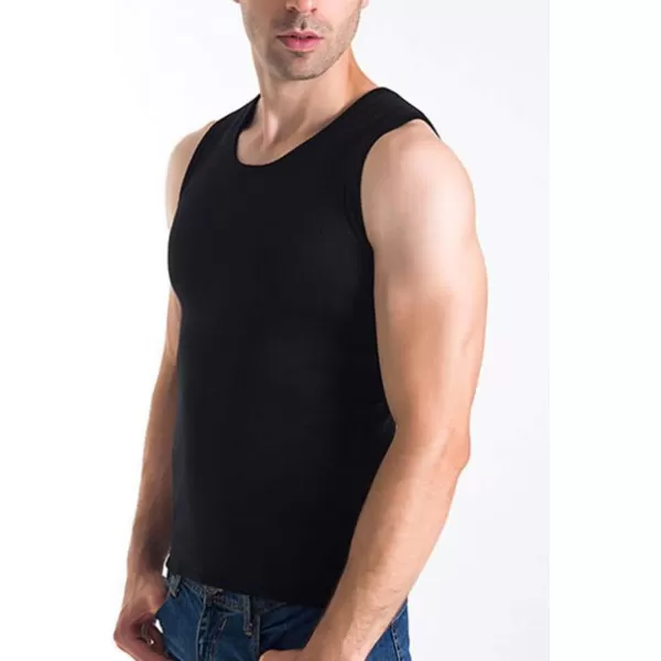 Flygo Mens Cotton Winter Warm Thermal Tank Top Fleece Lined Underwear Sleeveless Vest