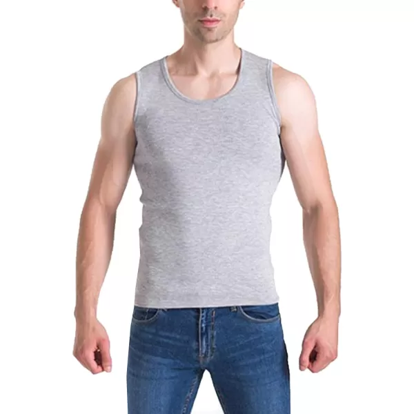 Flygo Mens Cotton Winter Warm Thermal Tank Top Fleece Lined Underwear Sleeveless Vest
