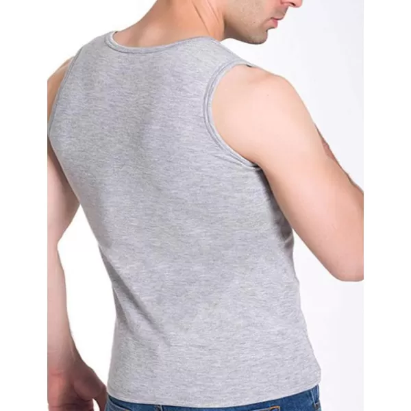 Flygo Mens Cotton Winter Warm Thermal Tank Top Fleece Lined Underwear Sleeveless Vest