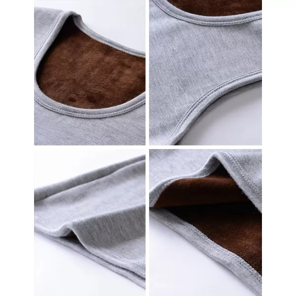 Flygo Mens Cotton Winter Warm Thermal Tank Top Fleece Lined Underwear Sleeveless Vest