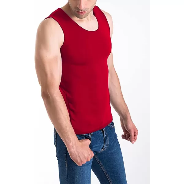 Flygo Mens Cotton Winter Warm Thermal Tank Top Fleece Lined Underwear Sleeveless Vest