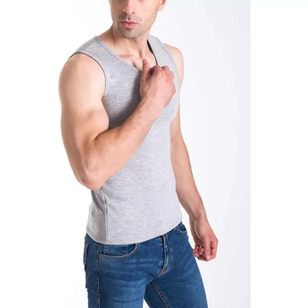 Flygo Mens Cotton Winter Warm Thermal Tank Top Fleece Lined Underwear Sleeveless Vest