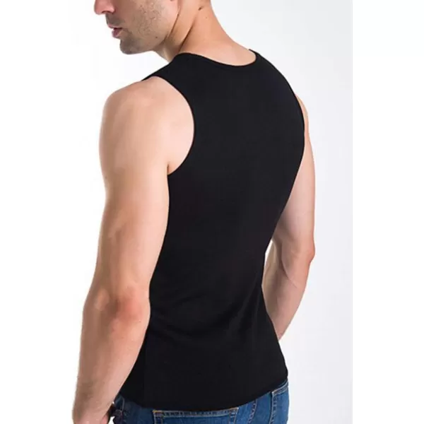 Flygo Mens Cotton Winter Warm Thermal Tank Top Fleece Lined Underwear Sleeveless Vest