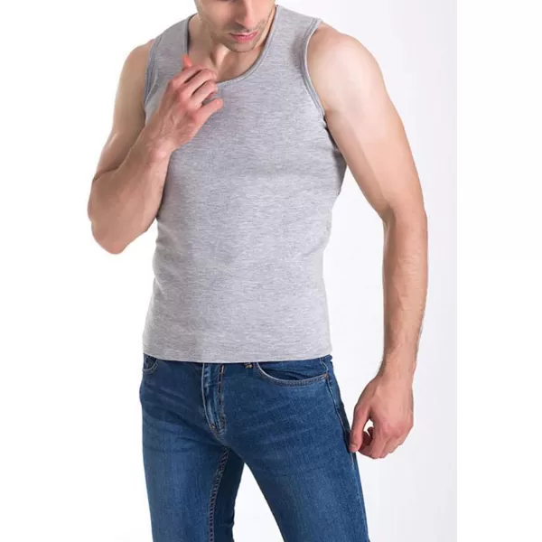 Flygo Mens Cotton Winter Warm Thermal Tank Top Fleece Lined Underwear Sleeveless Vest