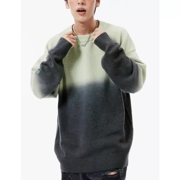 Flygo Mens Cow Sweater Harajuku Oversized Sweaters Casual Knit Pullover Jumper Sweatshirt