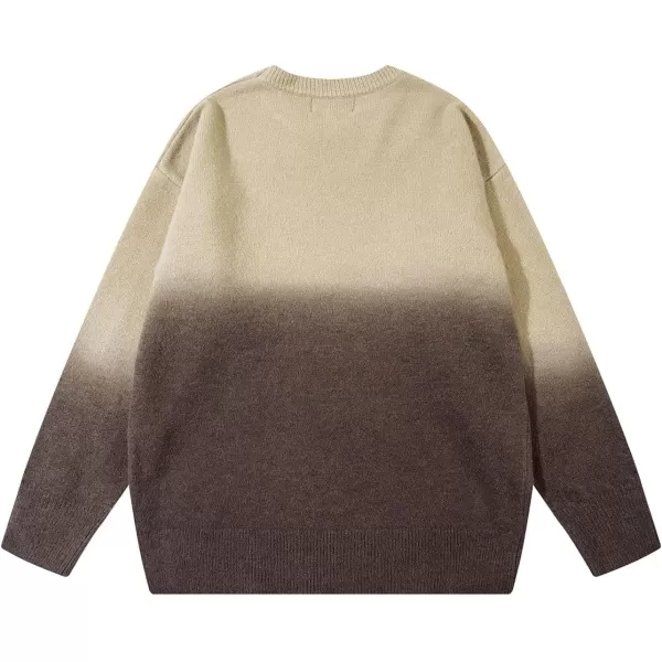 Flygo Mens Cow Sweater Harajuku Oversized Sweaters Casual Knit Pullover Jumper Sweatshirt