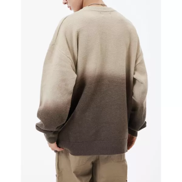 Flygo Mens Cow Sweater Harajuku Oversized Sweaters Casual Knit Pullover Jumper Sweatshirt