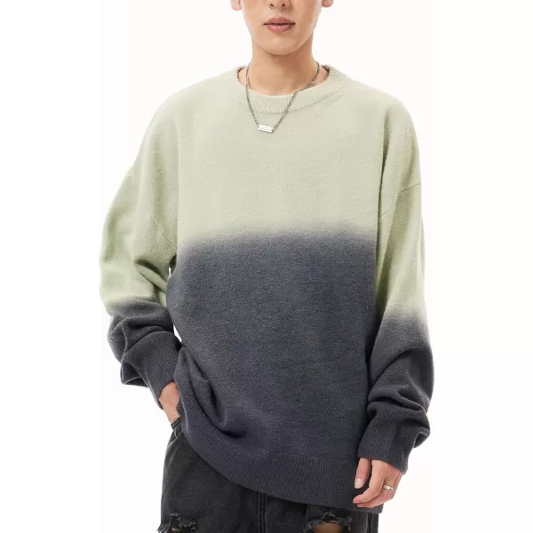 Flygo Mens Cow Sweater Harajuku Oversized Sweaters Casual Knit Pullover Jumper Sweatshirt