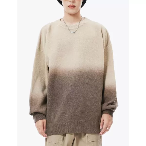 Flygo Mens Cow Sweater Harajuku Oversized Sweaters Casual Knit Pullover Jumper Sweatshirt