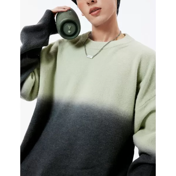 Flygo Mens Cow Sweater Harajuku Oversized Sweaters Casual Knit Pullover Jumper Sweatshirt