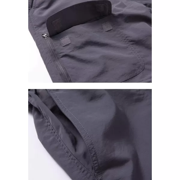 Flygo Men's Lightweight Quick Dry Windproof Waterproof Convertible Cargo Pants