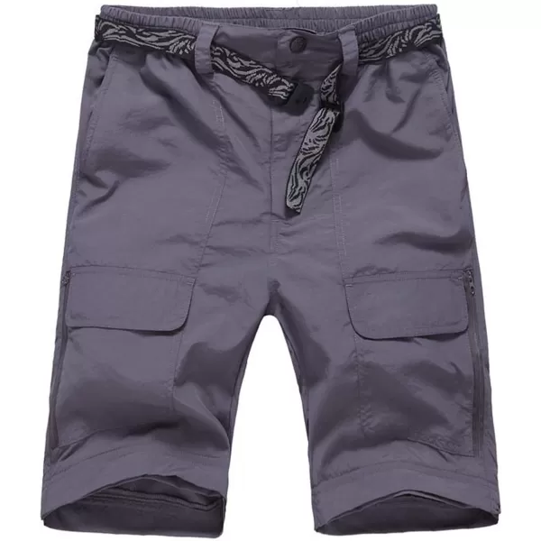 Flygo Men's Lightweight Quick Dry Windproof Waterproof Convertible Cargo Pants