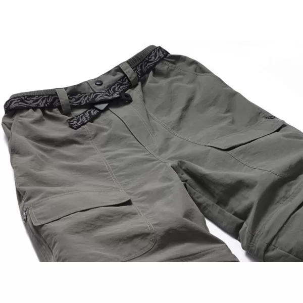 Flygo Men's Lightweight Quick Dry Windproof Waterproof Convertible Cargo Pants