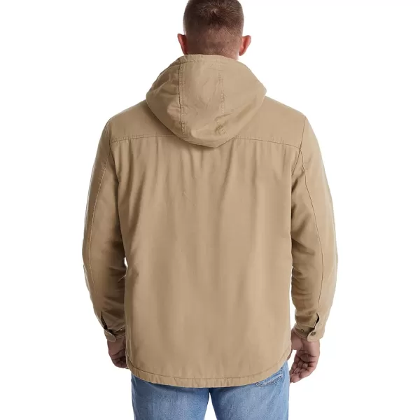 Flygo Men's Outdoor Casual Fleece Sherpa Lined Flannel Plaid Button Down Shirt Jacket