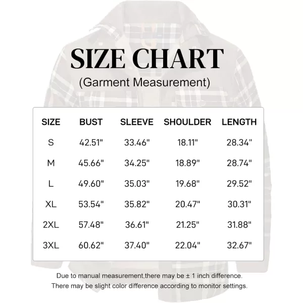 Flygo Men's Outdoor Casual Fleece Sherpa Lined Flannel Plaid Button Down Shirt Jacket