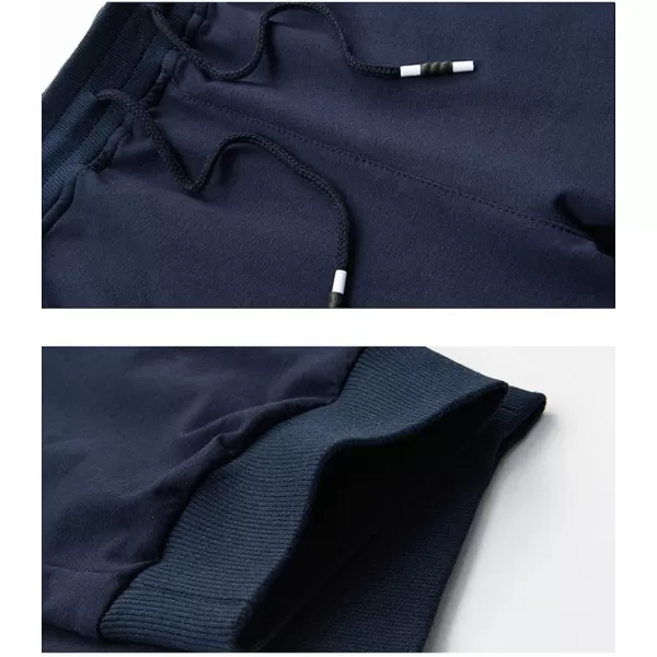 Flygo Men's Sweat Shorts Below Knee Cotton Workout Bodybuilding Running 3/4 Jogger Capri Pants