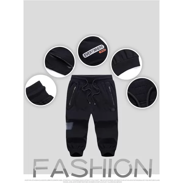 Flygo Men's Sweat Shorts Below Knee Cotton Workout Bodybuilding Running 3/4 Jogger Capri Pants