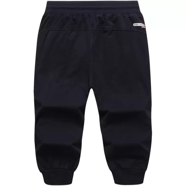 Flygo Men's Sweat Shorts Below Knee Cotton Workout Bodybuilding Running 3/4 Jogger Capri Pants