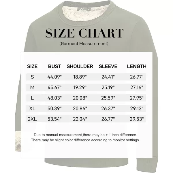 Flygo Men's Warm Sherpa Lined Crewneck Sweatshirts Fleece Pullover Tops Heavy-weight Thick Thermal Cotton Sweat-Shirts