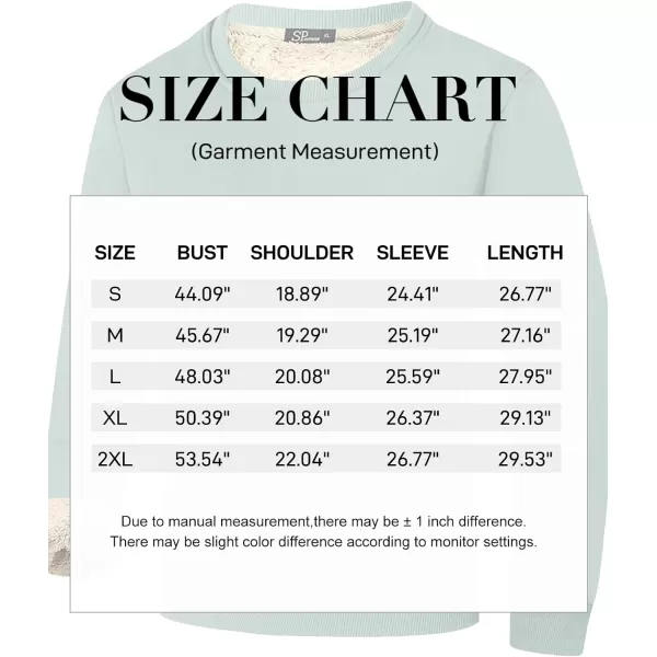 Flygo Men's Warm Sherpa Lined Crewneck Sweatshirts Fleece Pullover Tops Heavy-weight Thick Thermal Cotton Sweat-Shirts