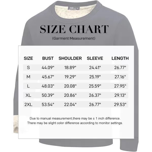 Flygo Men's Warm Sherpa Lined Crewneck Sweatshirts Fleece Pullover Tops Heavy-weight Thick Thermal Cotton Sweat-Shirts