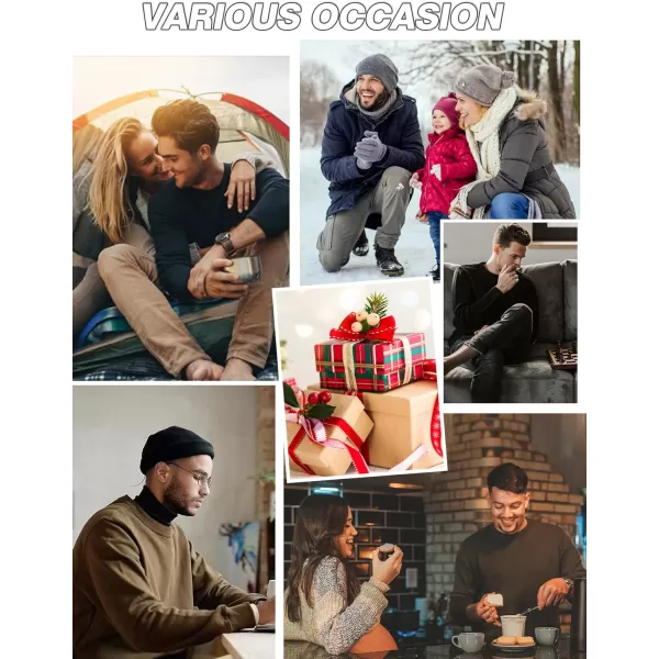 Flygo Men's Warm Sherpa Lined Crewneck Sweatshirts Fleece Pullover Tops Heavy-weight Thick Thermal Cotton Sweat-Shirts