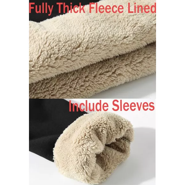 Flygo Men's Warm Sherpa Lined Crewneck Sweatshirts Fleece Pullover Tops Heavy-weight Thick Thermal Cotton Sweat-Shirts