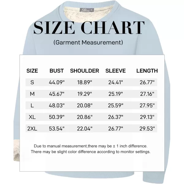 Flygo Men's Warm Sherpa Lined Crewneck Sweatshirts Fleece Pullover Tops Heavy-weight Thick Thermal Cotton Sweat-Shirts