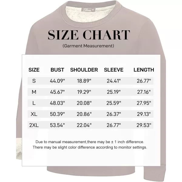 Flygo Men's Warm Sherpa Lined Crewneck Sweatshirts Fleece Pullover Tops Heavy-weight Thick Thermal Cotton Sweat-Shirts