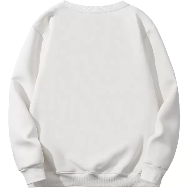 Flygo Men's Warm Sherpa Lined Crewneck Sweatshirts Fleece Pullover Tops Heavy-weight Thick Thermal Cotton Sweat-Shirts