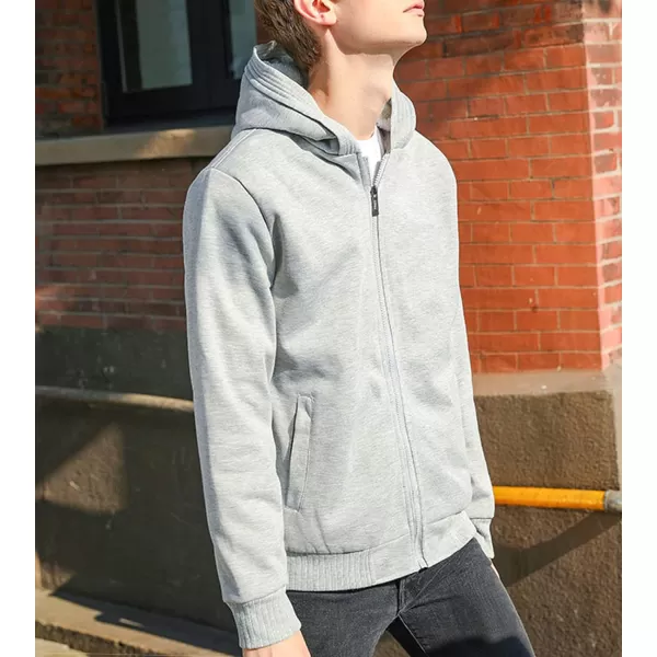 Flygo Men's Winter Sherpa Lined Zip Up Hoodies Sweatshirt Coat