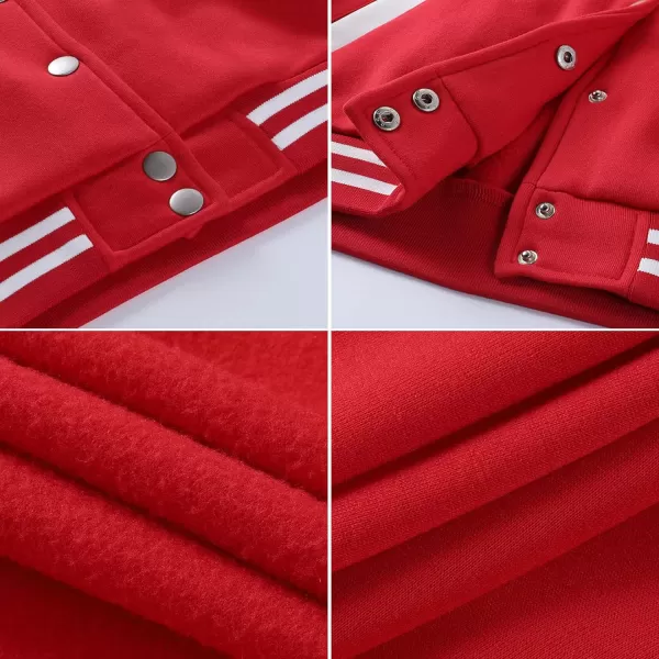 Flygo Women's Cropped Varsity Jacket Baseball Jacket Colorblock Letter Print Y2k Button Down Bomber Uniform