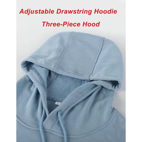 Flygo Women's Oversized Letter Graphic Print Drawstring Vintage Drop Shoulder Hoodies Long Sleeve Pullover Sweatshirt