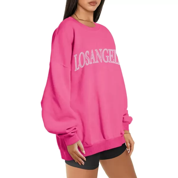 Flygo Women's Oversized Letter Graphic Print Drawstring Vintage Drop Shoulder Hoodies Long Sleeve Pullover Sweatshirt