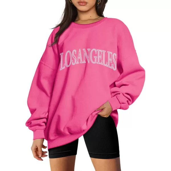 Flygo Women's Oversized Letter Graphic Print Drawstring Vintage Drop Shoulder Hoodies Long Sleeve Pullover Sweatshirt