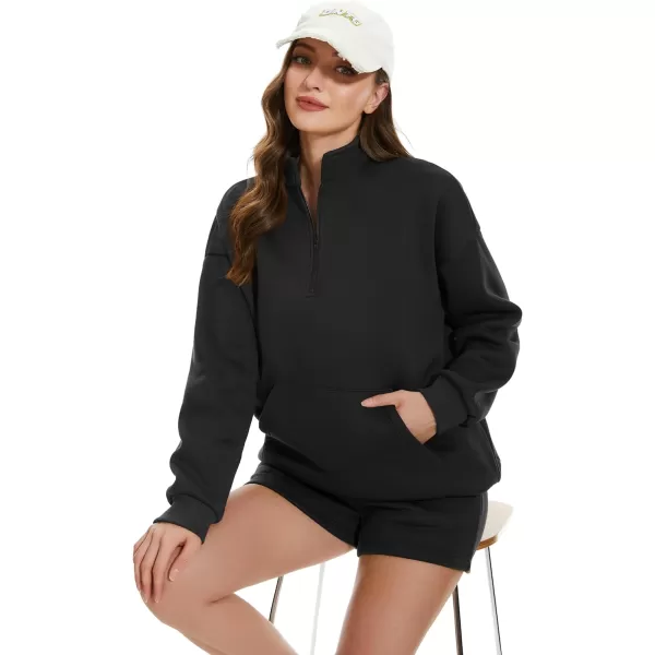 Flygo Womens Sweat Sets Fleece Sweatsuit 2 Piece Outfit Half Zip Sweatshirt Sweatpants Joggers Tracksuit Set
