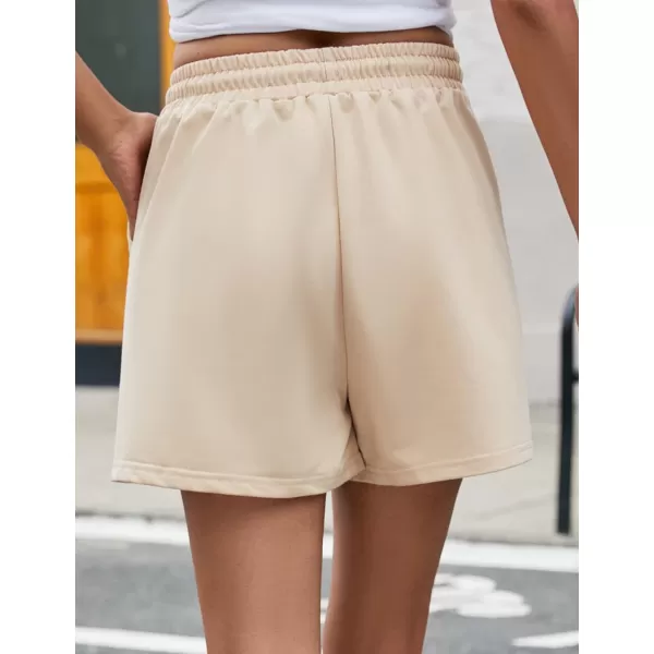 Flygo Womens Sweat Shorts Casual Summer Drawstring Waist Comfy Lounge Athletic Shorts Running Gym Shorts with Pockets